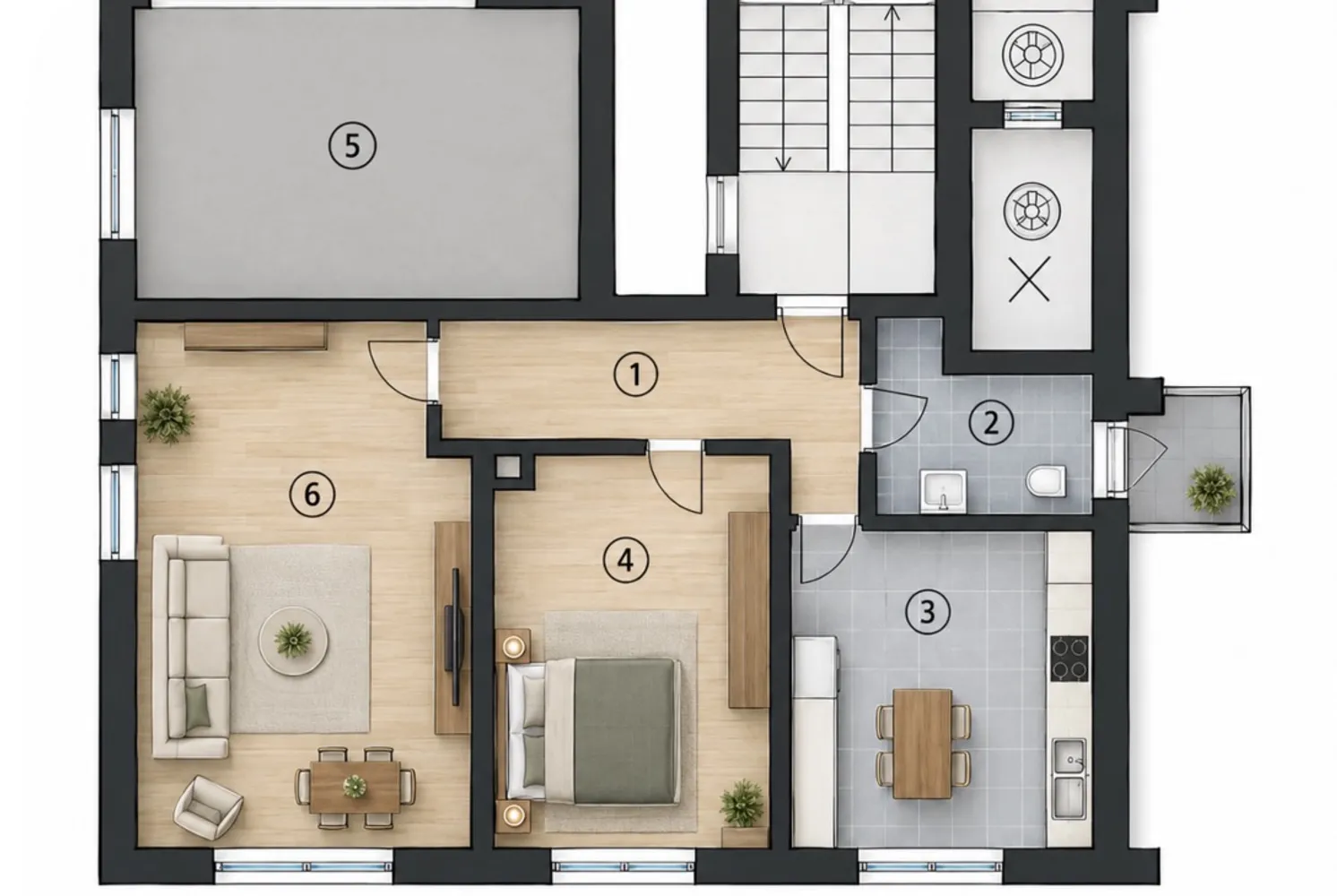 2 Zimmer Wohnung mit 65 m² in Mannheim – Bild 1