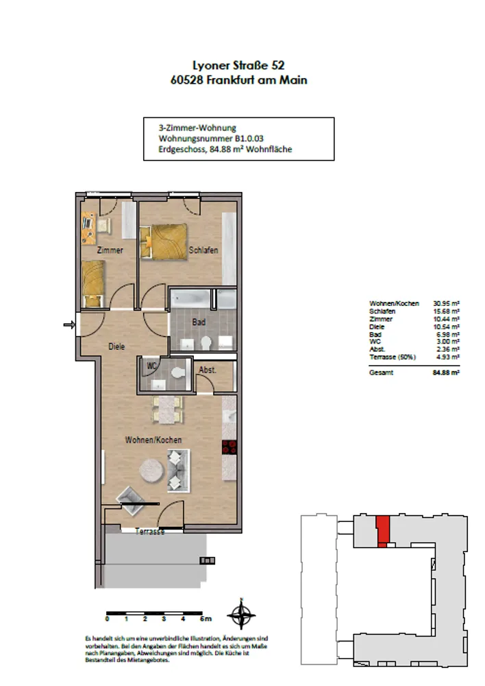 3 room apartment with 85 m² in Frankfurt am Main – Photo 5