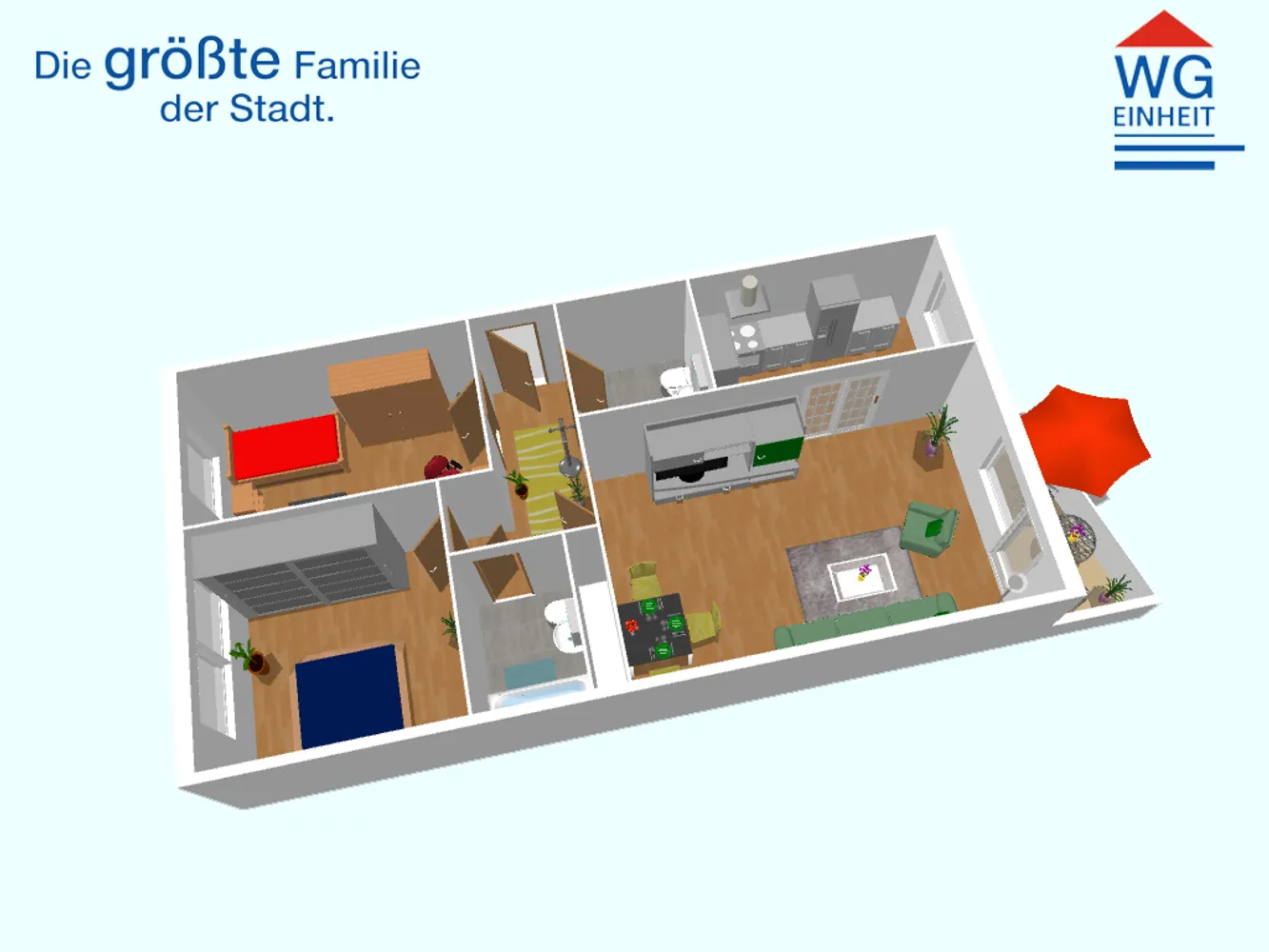3 Zimmer Wohnung mit 69 m² in Chemnitz – Bild 2