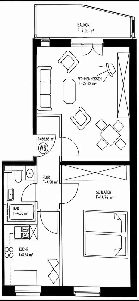 2 room apartment with 59 m² in Zwickau – Photo 3