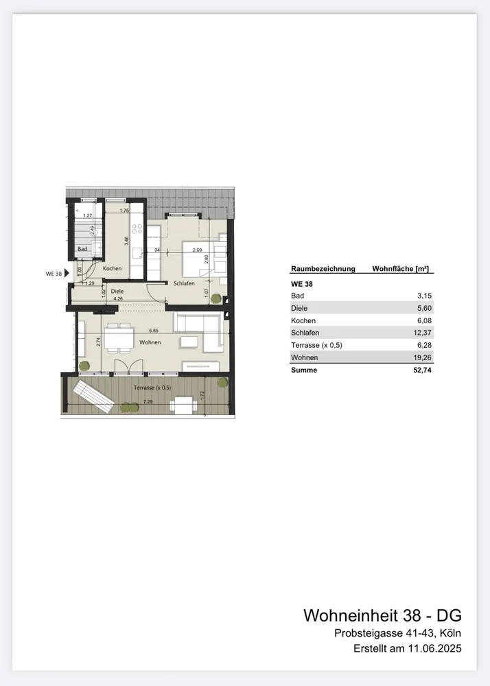 3 Zimmer Wohnung mit 53 m² in Köln – Bild 6