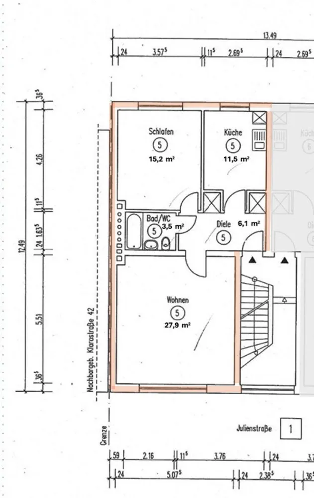 2 room apartment with 63 m² in Essen – Photo 3