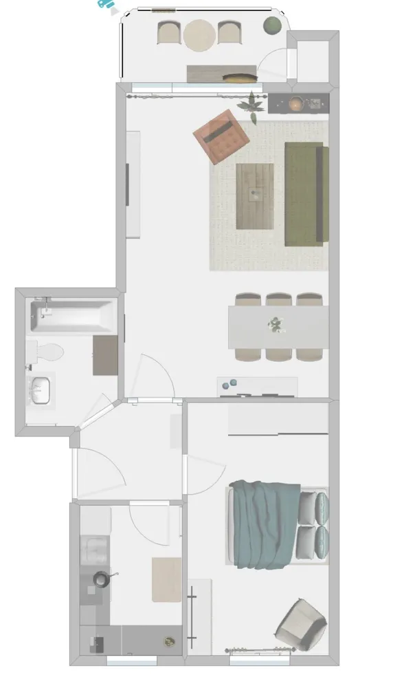 2 Zimmer Wohnung mit 56 m² in Münster – Bild 1
