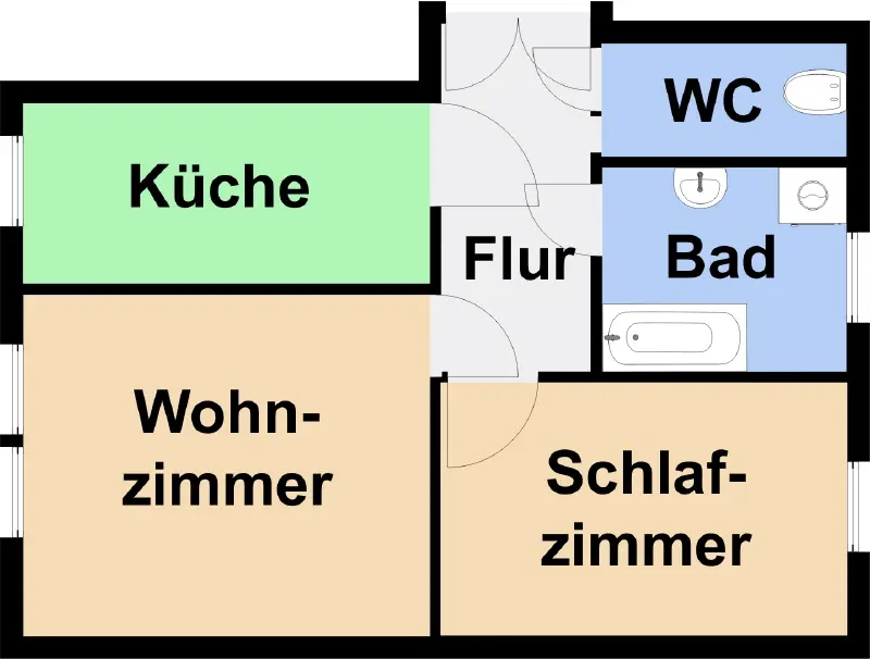 2 Zimmer Wohnung mit 54 m² in Meißen – Bild 5