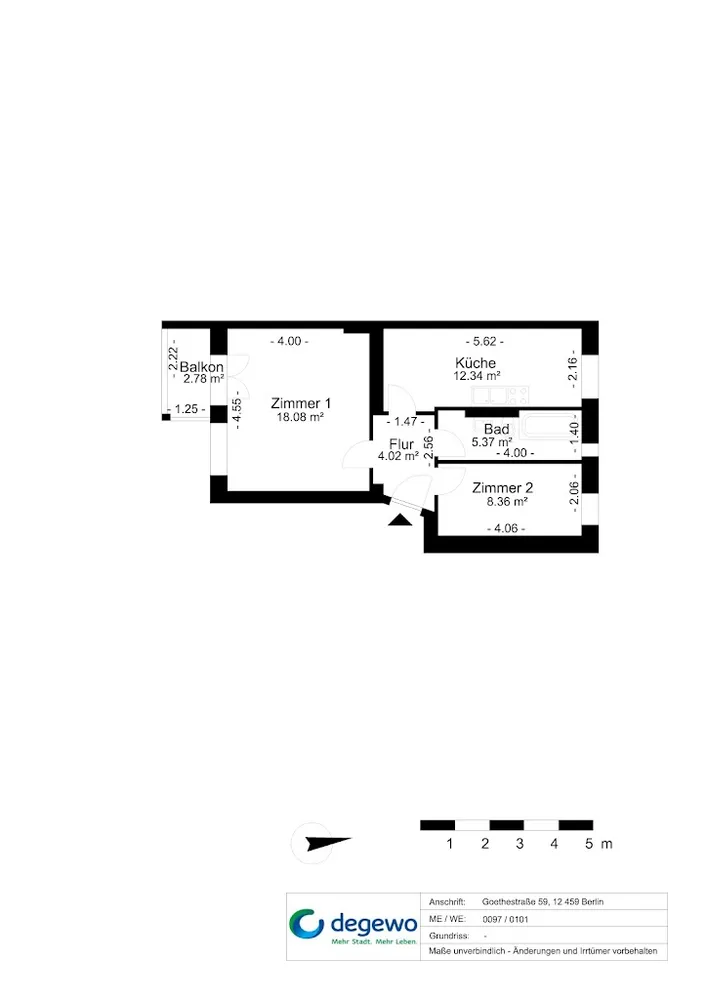 2 Zimmer Wohnung mit 50 m² in Berlin – Bild 7