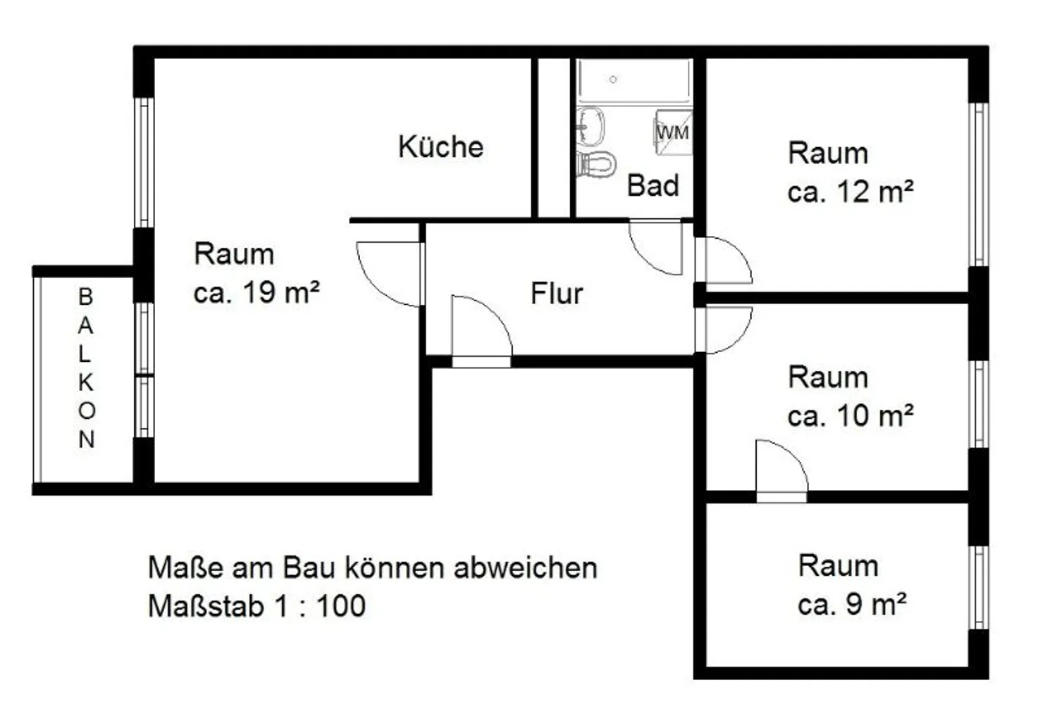 4 Zimmer Wohnung mit 64 m² in Halle (Saale) – Bild 7