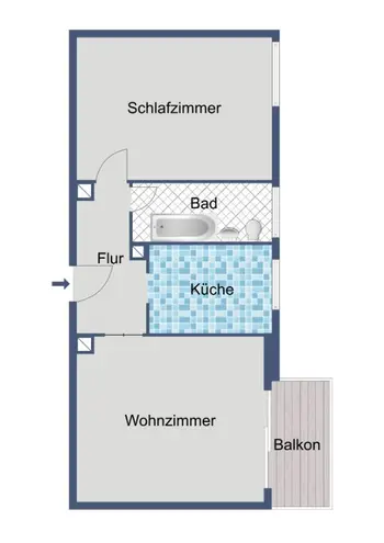 2 Zimmer Wohnung mit 50 m² in Darmstadt – Bild 3