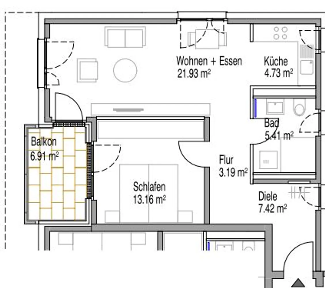 2 Zimmer Wohnung mit 59 m² in Stuttgart – Bild 3