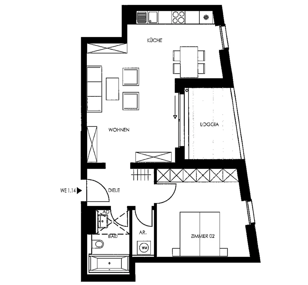 2 Zimmer Wohnung mit 63 m² in Köln – Bild 9