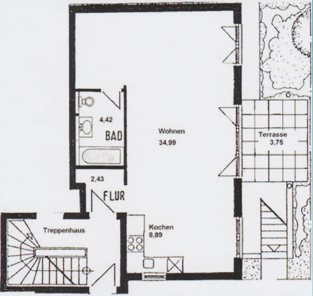 1 Zimmer Wohnung mit 54 m² in Karlsruhe – Bild 1