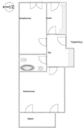 2 room apartment with 60 m² in Hamburg – Photo 5
