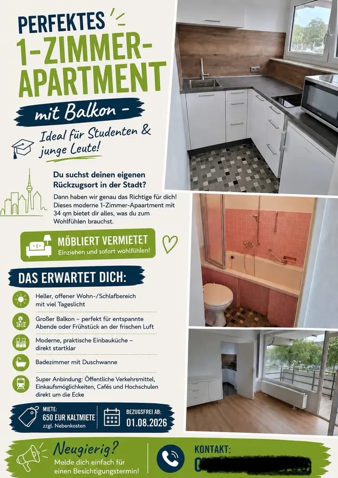 2 Zimmer Wohnung mit 23 m² in Düsseldorf – Bild 10