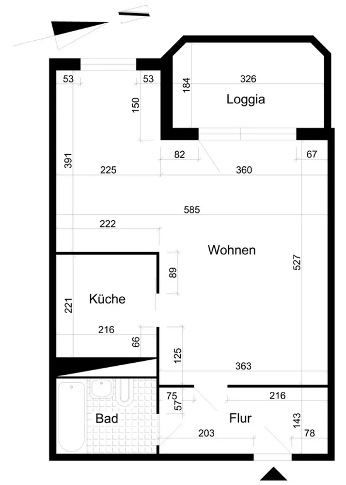 1 Zimmer Wohnung mit 42 m² in Magdeburg – Bild 1