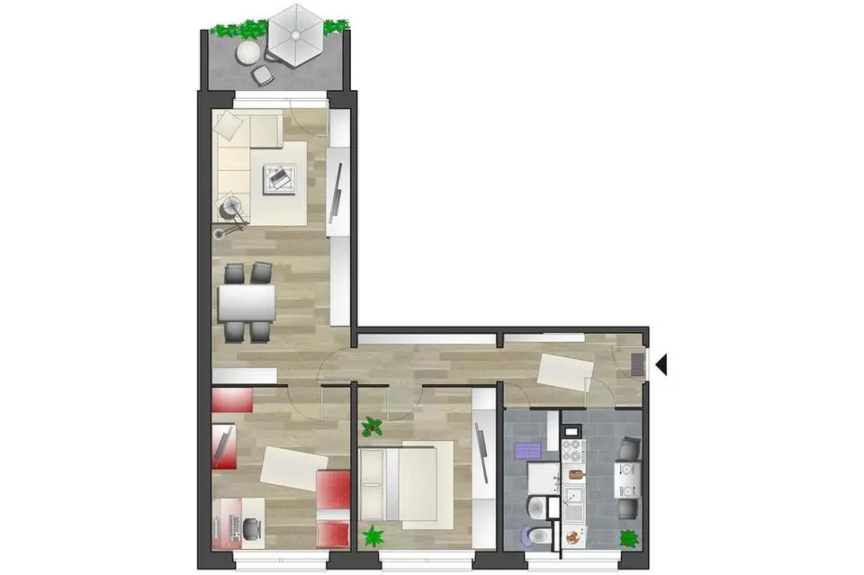 3 room apartment with 70 m² in Chemnitz – Photo 6