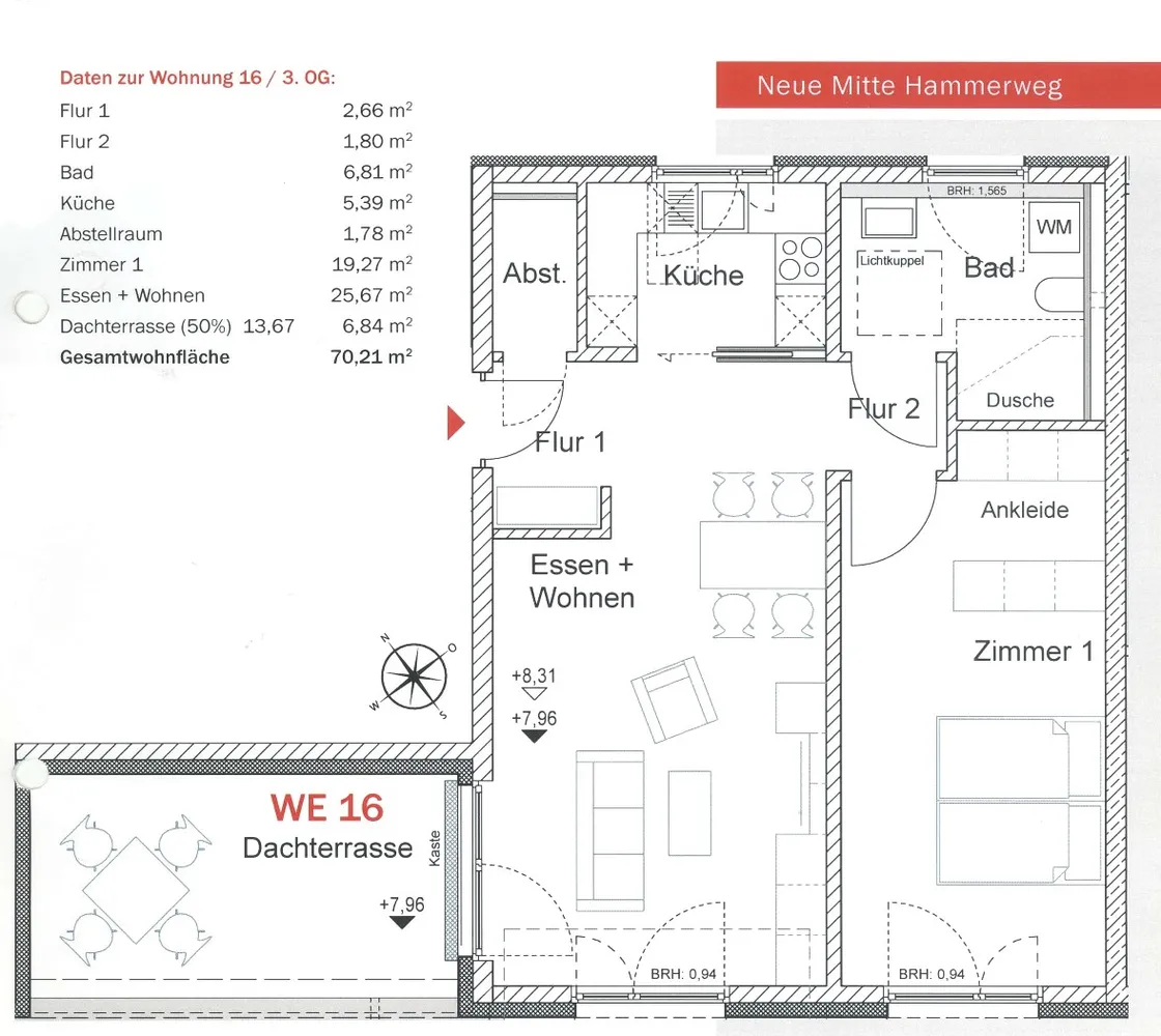 2 Zimmer Wohnung mit 70 m² in Weiden in der Oberpfalz – Bild 11
