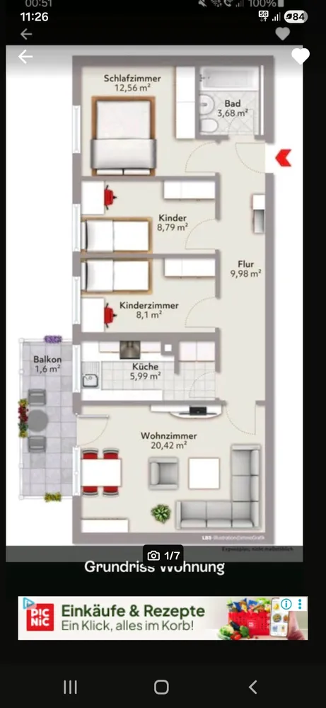 4 Zimmer Wohnung mit 72 m² in Kerpen – Bild 1