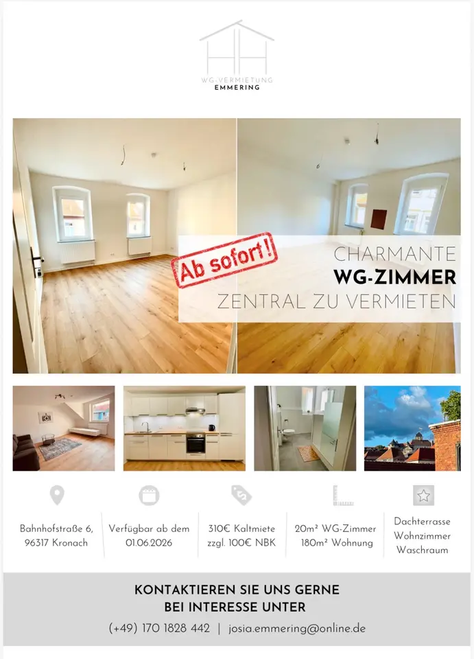WG-Zimmer mit 12 m² in Coburg – Bild 8