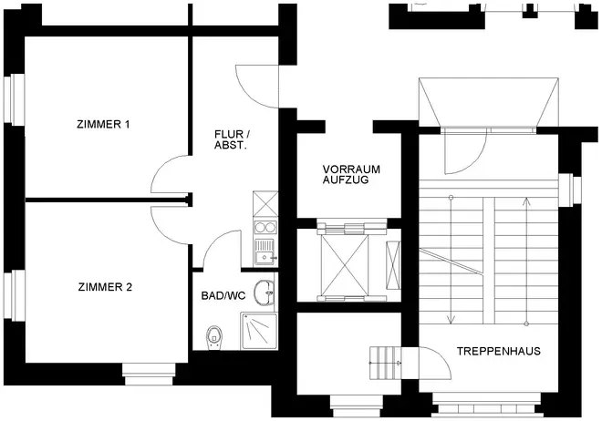 2 Zimmer Wohnung mit 44 m² in Braunschweig – Bild 2