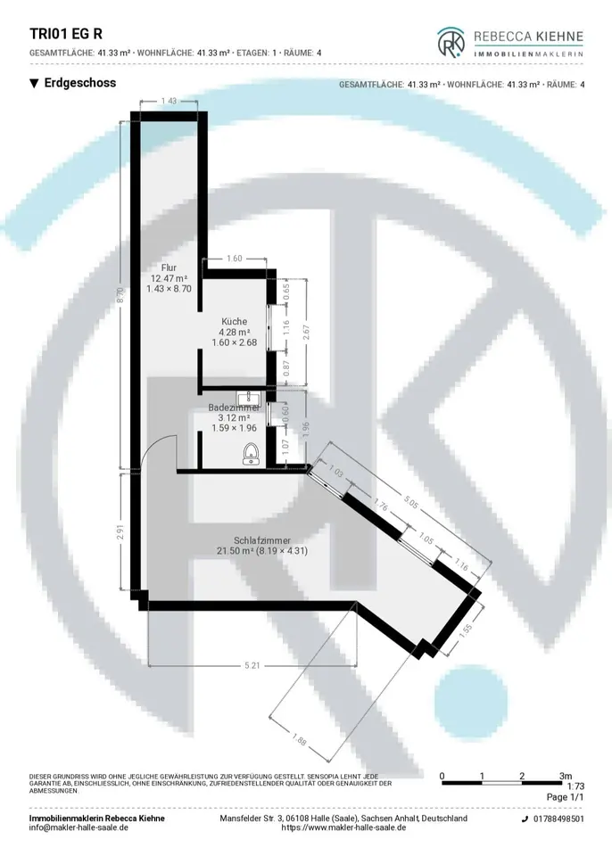 2 Zimmer Wohnung mit 46 m² in Halle (Saale) – Bild 10