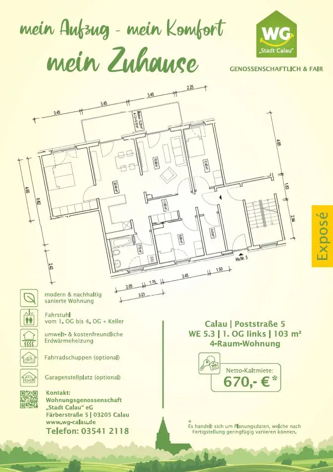 4 Zimmer Wohnung mit 103 m² in Finsterwalde – Bild 6