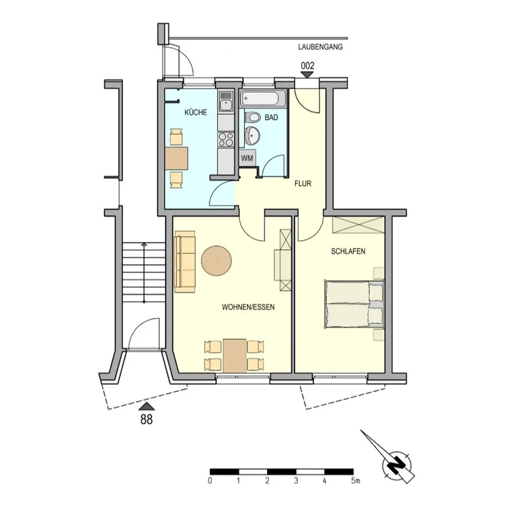 2 Zimmer Wohnung mit 62 m² in Stuttgart – Bild 2