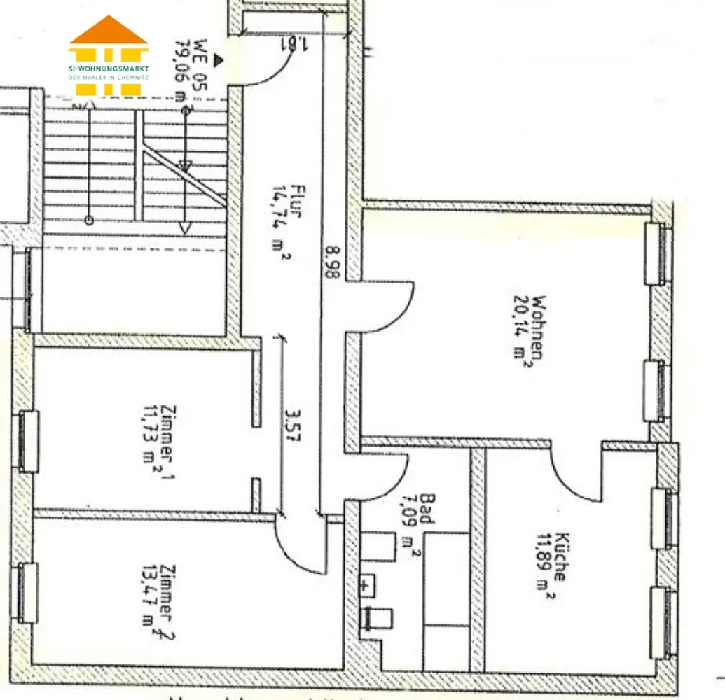 3 Zimmer Wohnung mit 79 m² in Chemnitz – Bild 7