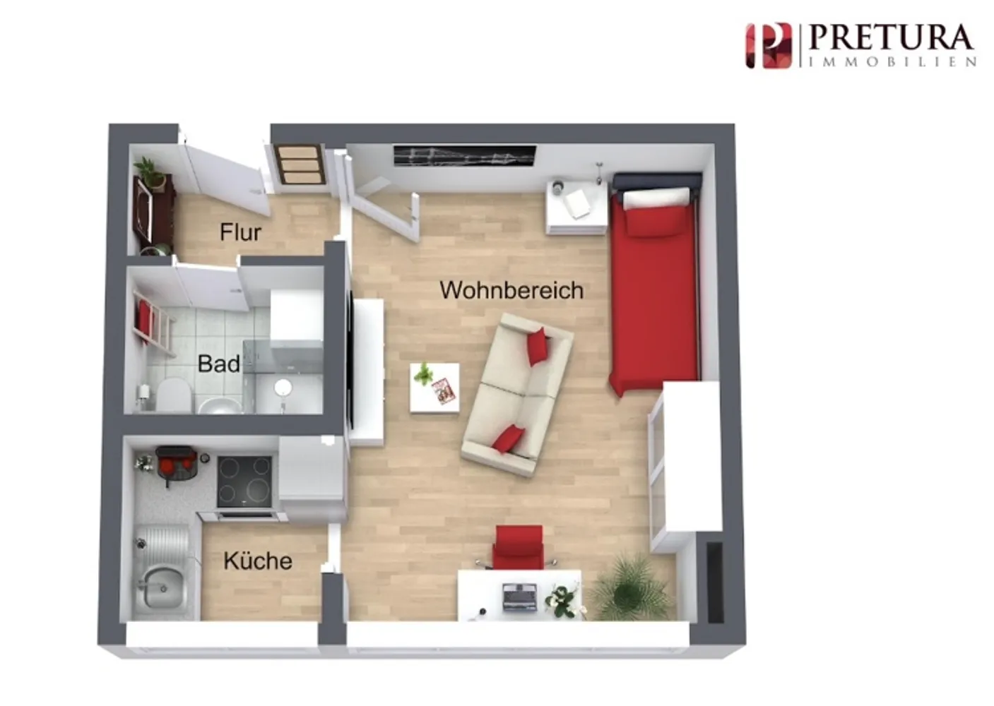 1 Zimmer Wohnung mit 25 m² in Mannheim – Bild 5