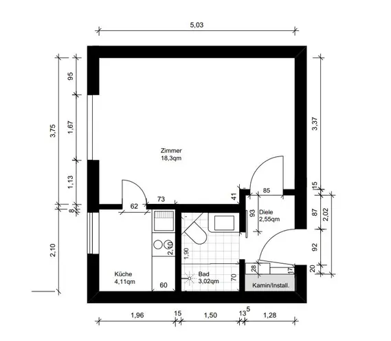 1 Zimmer Wohnung mit 30 m² in München – Bild 11