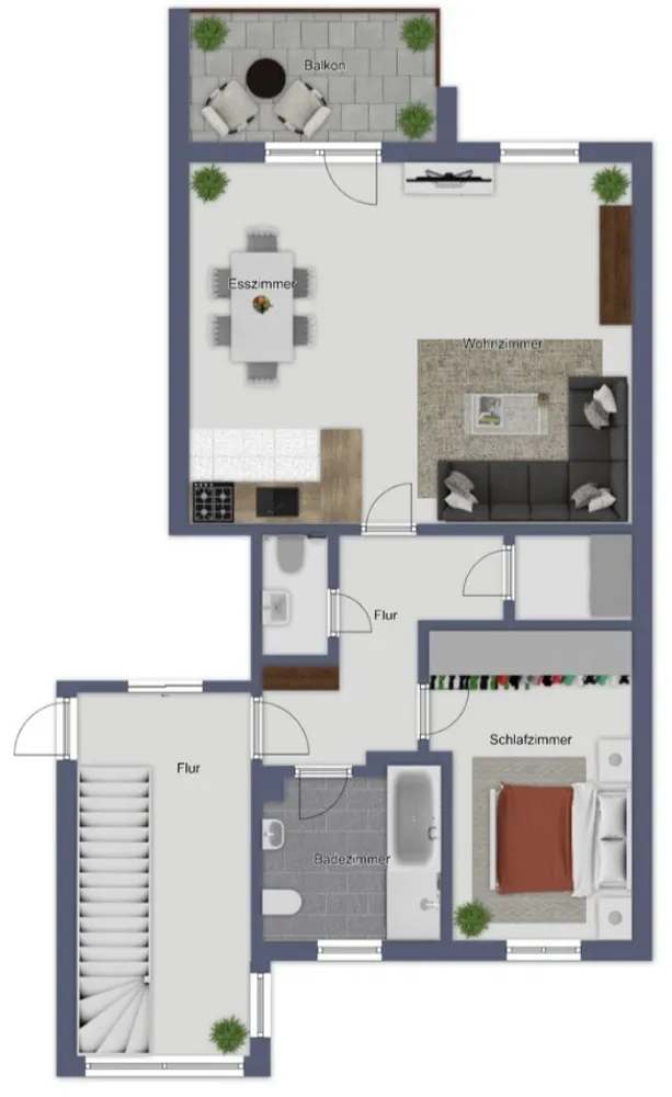 2 Zimmer Wohnung mit 71 m² in Augsburg – Bild 1