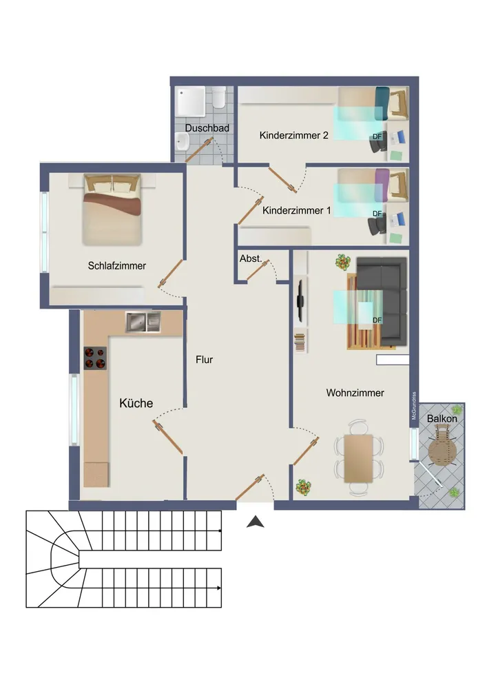 4 Zimmer Wohnung mit 76 m² in Hamburg – Bild 6