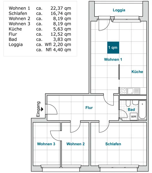 4 Zimmer Wohnung mit 80 m² in Dresden – Bild 5