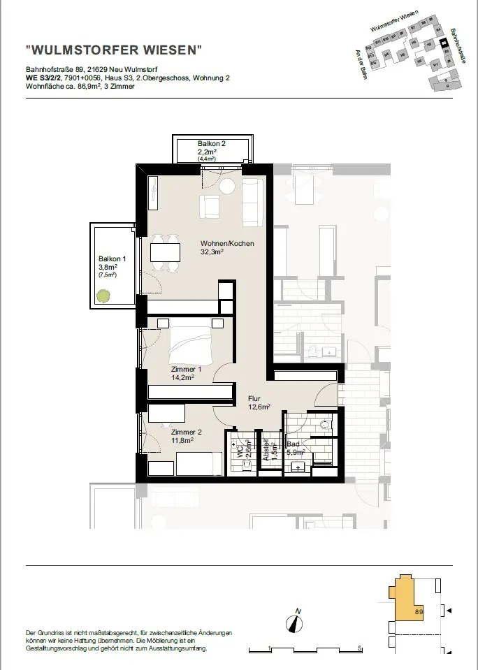 3 Zimmer Wohnung mit 87 m² in Buxtehude – Bild 5