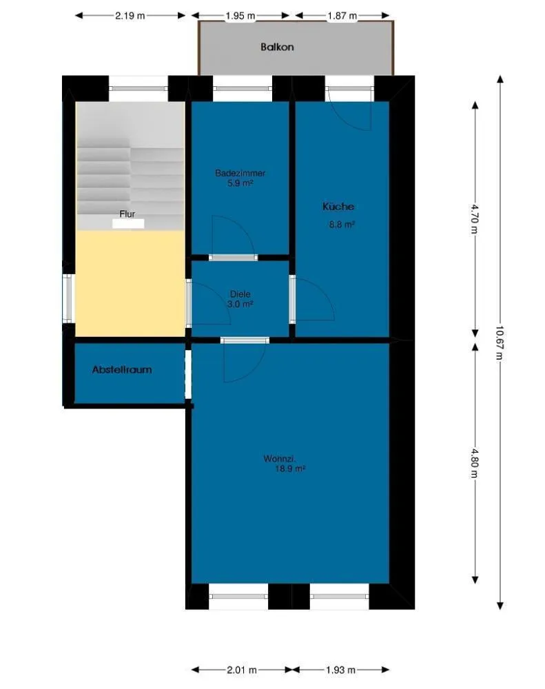 2 Zimmer Wohnung mit 48 m² in Magdeburg – Bild 9