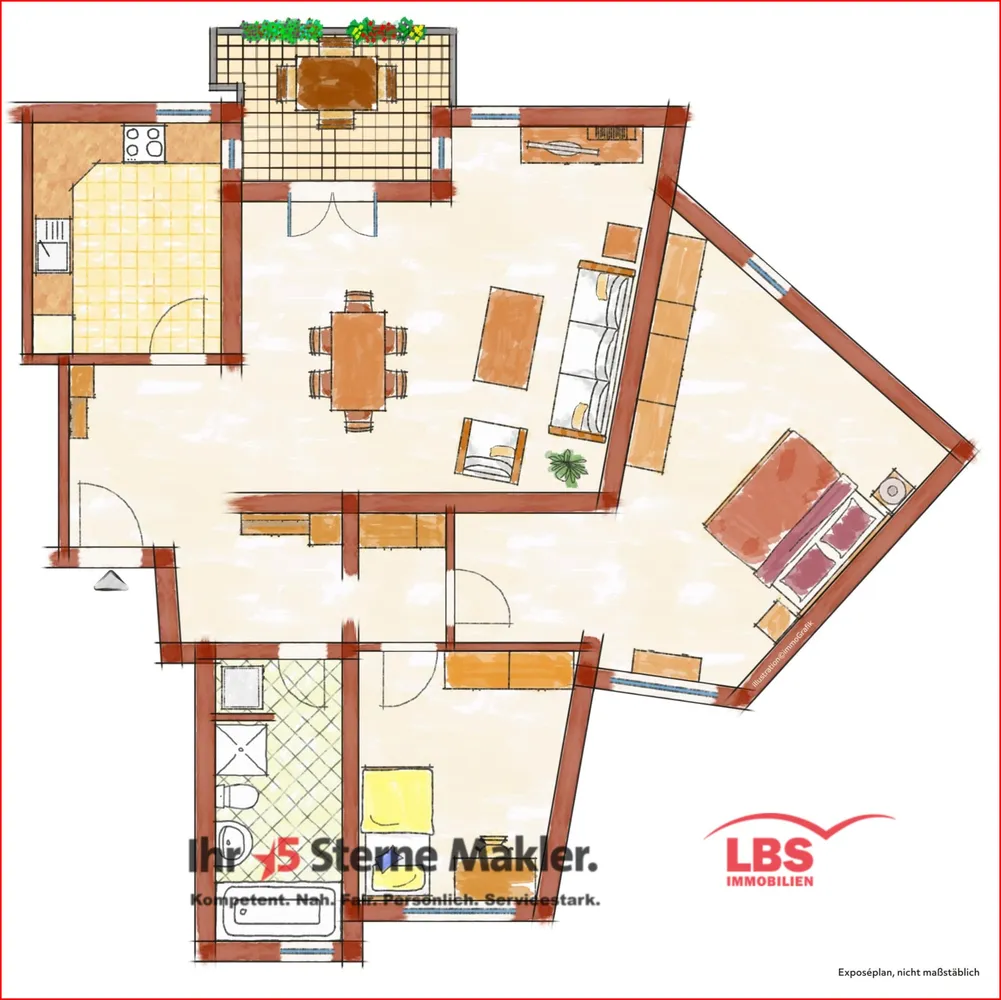 3 Zimmer Wohnung mit 79 m² in Ludwigshafen am Rhein – Bild 2