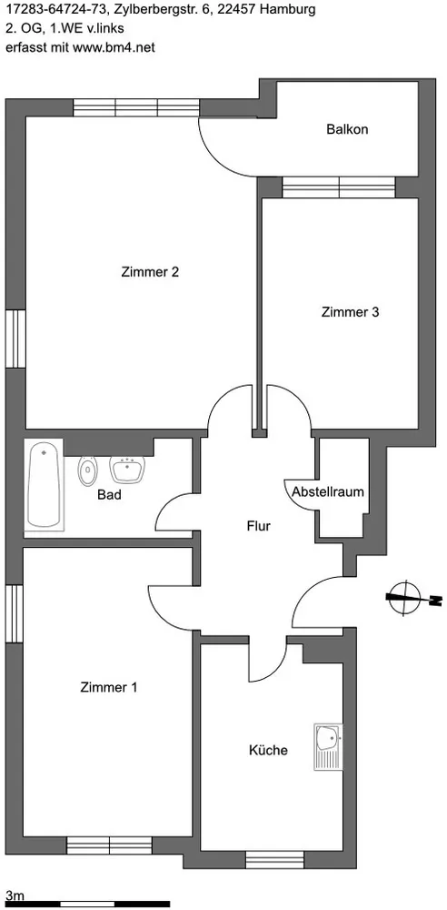3 room apartment with 78 m² in Hamburg – Photo 4