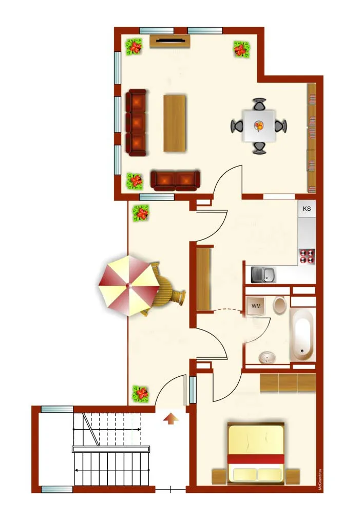 2 Zimmer Wohnung mit 63 m² in Halle (Saale) – Bild 3