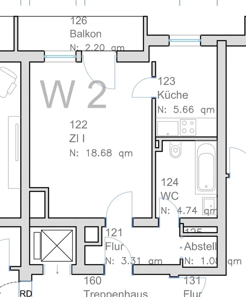 1 Zimmer Wohnung mit 36 m² in München – Bild 7