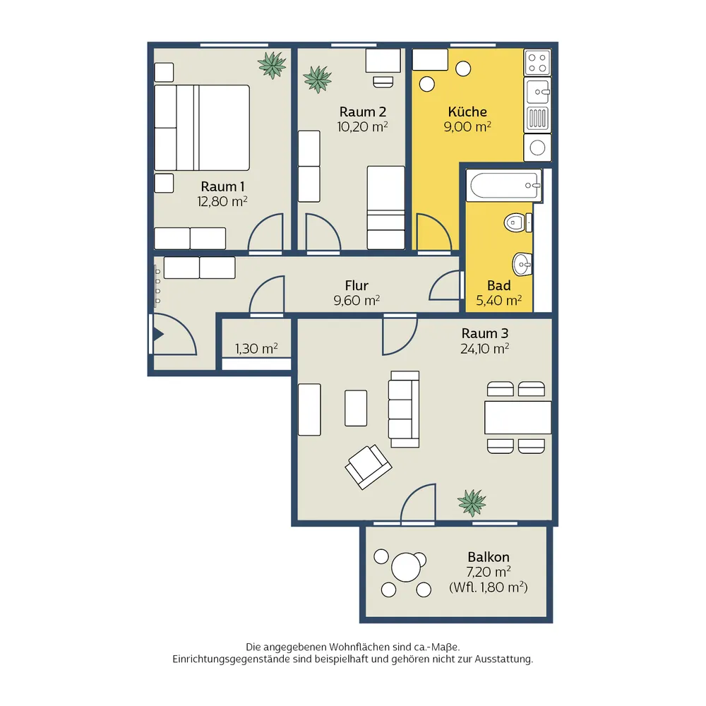3 Zimmer Wohnung mit 74 m² in Leipzig – Bild 4