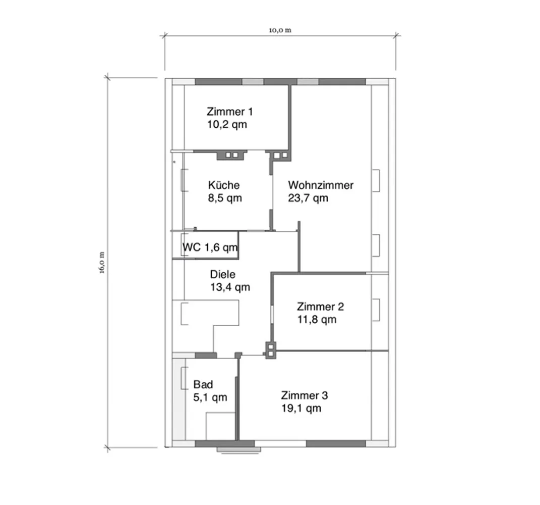 4 Zimmer Wohnung mit 94 m² in Hof – Bild 2