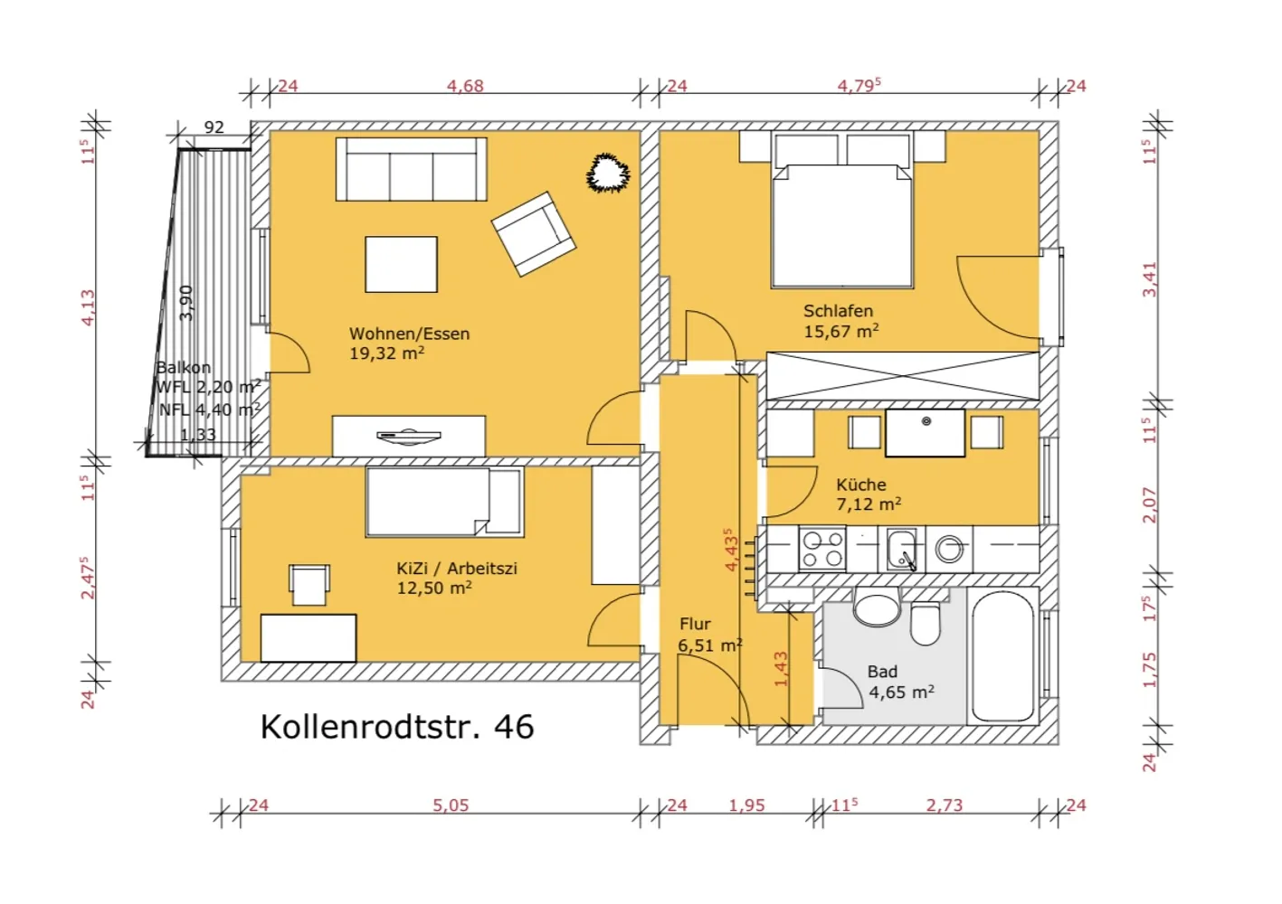 3 Zimmer Wohnung mit 68 m² in Hannover – Bild 8