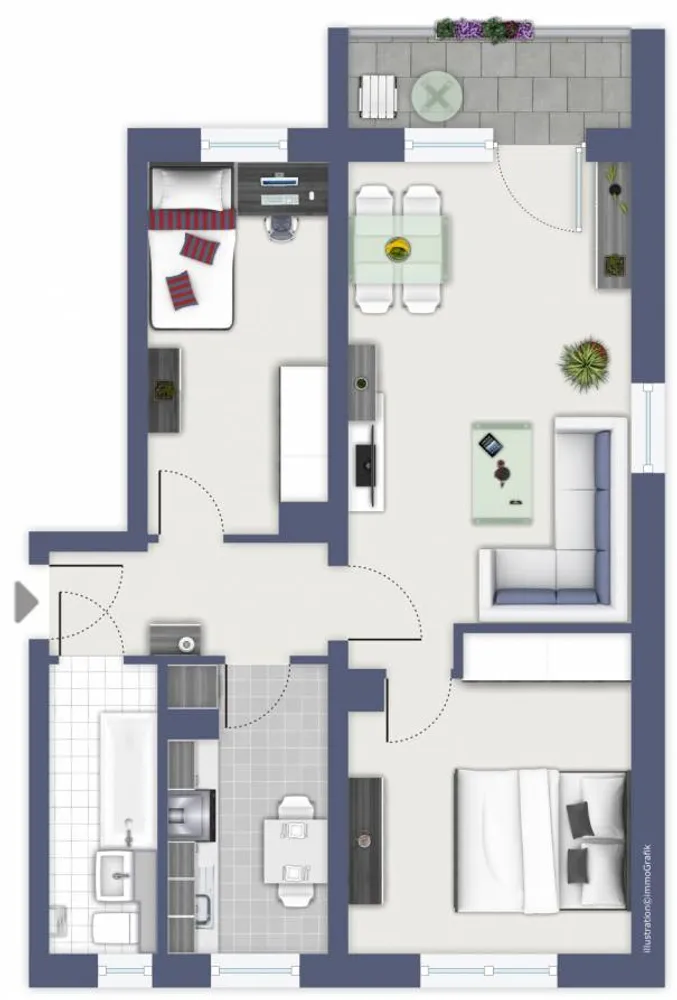 3 room apartment with 61 m² in Chemnitz – Photo 4