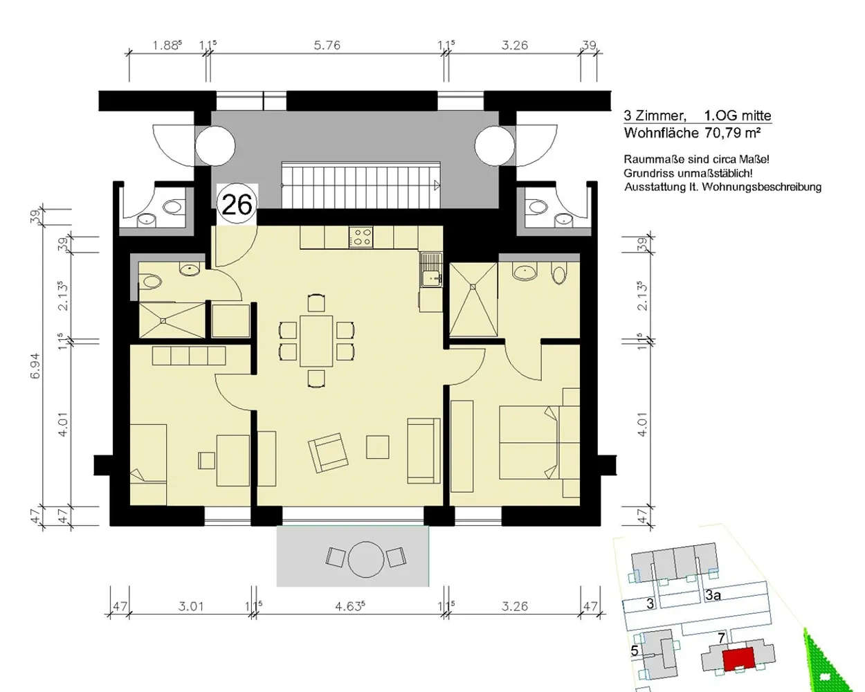 3 Zimmer Wohnung mit 71 m² in Heide – Bild 8