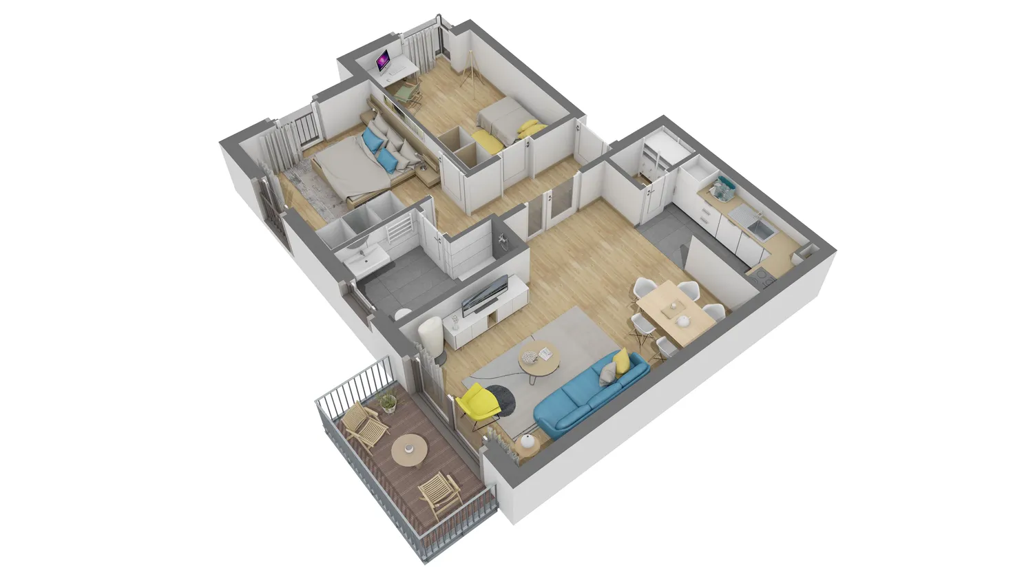 3 Zimmer Wohnung mit 66 m² in Offenbach am Main – Bild 2