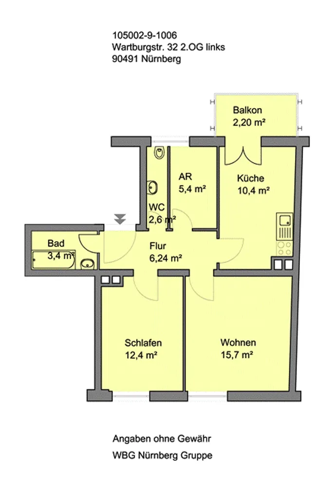 2 Zimmer Wohnung mit 58 m² in Nürnberg – Bild 10