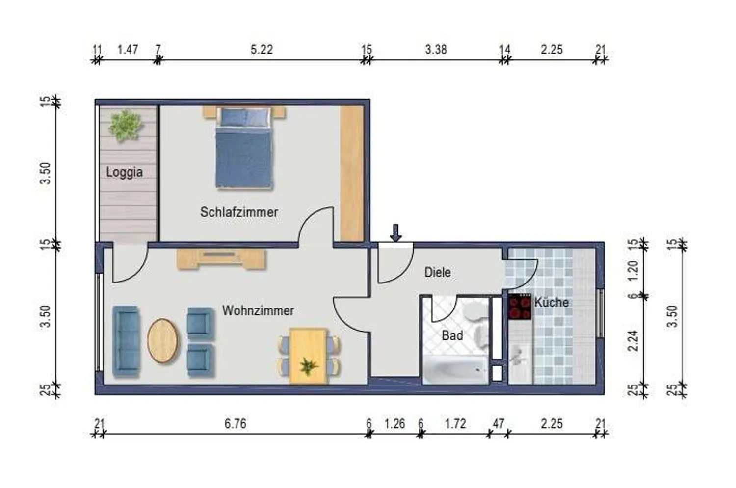 2 room apartment with 63 m² in Mettmann – Photo 3