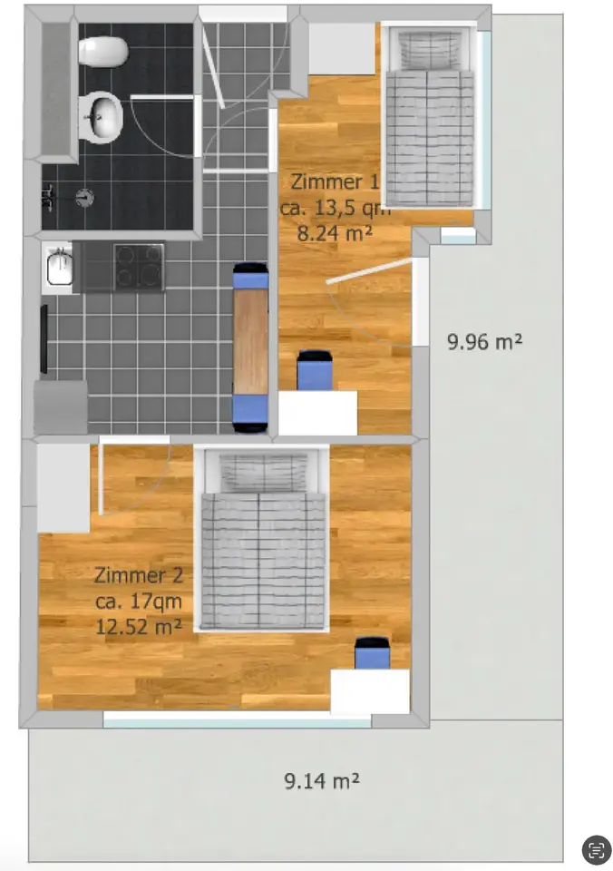 2 Zimmer Wohnung mit 13 m² in München – Bild 10