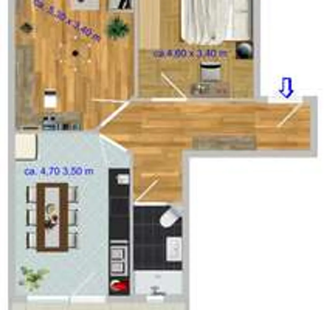 3 Zimmer Wohnung mit 61 m² in Essen – Bild 2