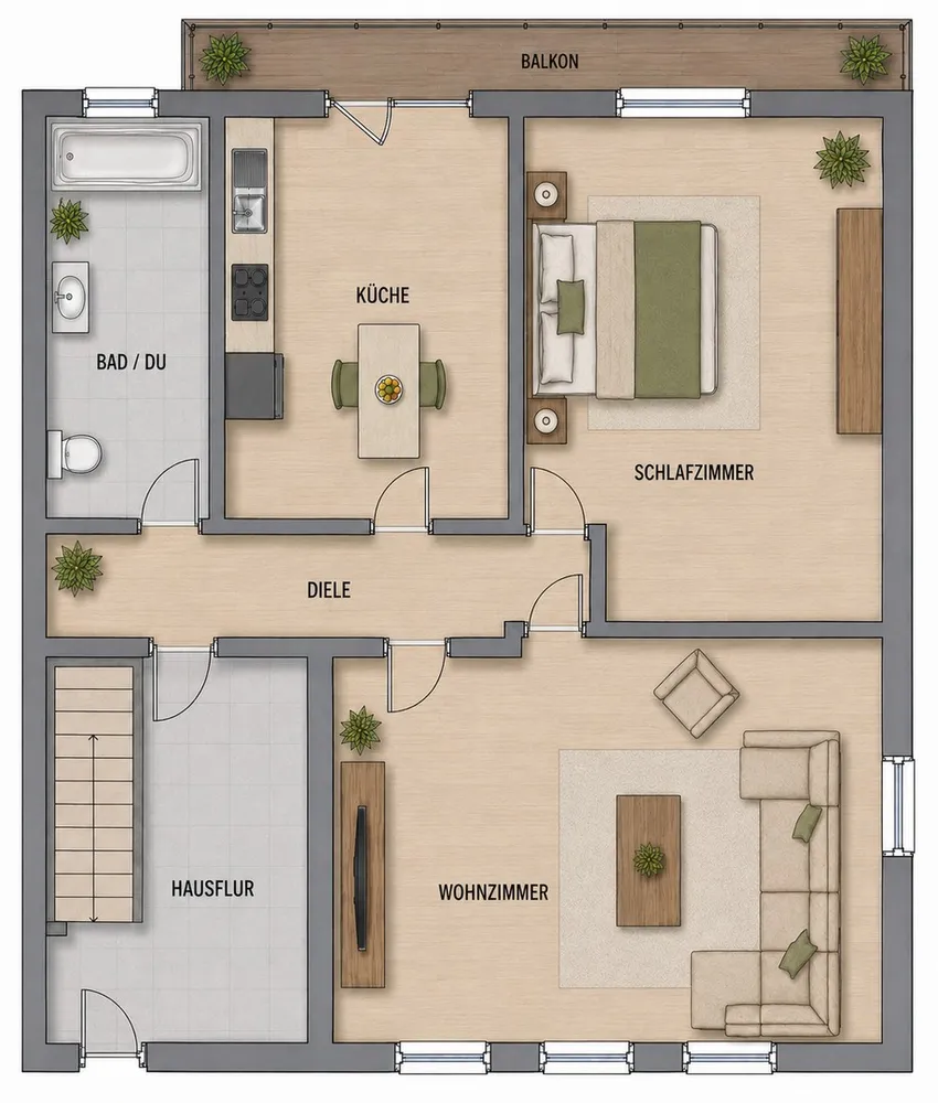 2 Zimmer Wohnung mit 59 m² in Duisburg – Bild 7