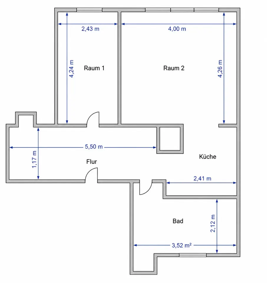2 Zimmer Wohnung mit 54 m² in Borna – Bild 5