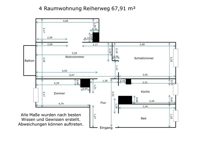 4 Zimmer Wohnung mit 68 m² in Erfurt – Bild 2